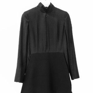 Akris Pleated Black Silk Dress
